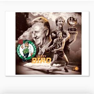NEW! LARRY BIRD 8.5x11 ULTRA GLOSSY BOSTON CELTICS🍀OLD SCHOOL BASKETBALL POSTER